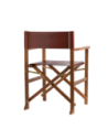 Sedia regista in legno e pelle The Bridge – Marrone/Oro