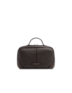 Beauty case in pelle The Bridge Travel Soft – Moka/Rutenio White - foto 1