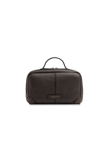 Beauty case in pelle The Bridge Travel Soft – Moka/Rutenio White - foto 1