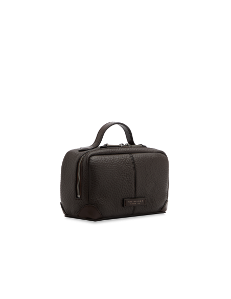 Beauty case in pelle The Bridge Travel Soft – Moka/Rutenio White - foto 2