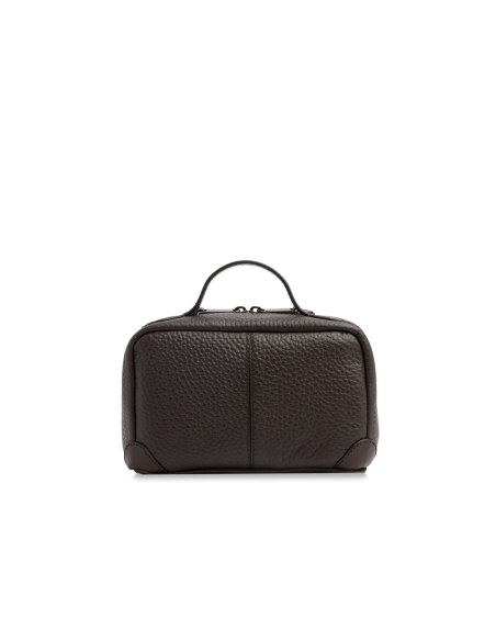 Beauty case in pelle The Bridge Travel Soft – Moka/Rutenio White - foto 3