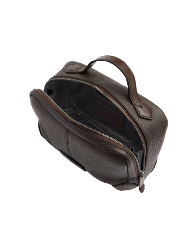 Beauty case in pelle The Bridge Travel Soft – Moka/Rutenio White - foto 4