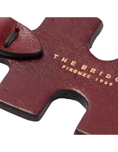 Portachiavi puzzle in pelle The Bridge Duccio – Barolo/Oro - foto 3