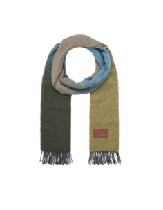 Sciarpa multicolore in misto lana con frange 50x200 cm The Bridge – Mix Felce/Moka - foto 1 2