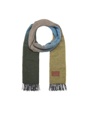 Sciarpa multicolore in misto lana con frange 50x200 cm The Bridge – Mix Felce/Moka - foto 2