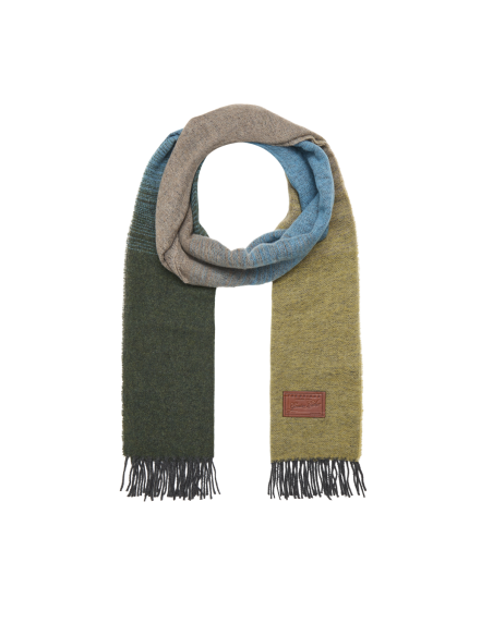 Sciarpa multicolore in misto lana con frange 50x200 cm The Bridge – Mix Felce/Moka - foto 2