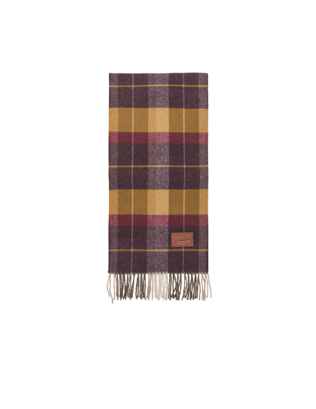Sciarpa a quadri in lana merino con frange 30x200 cm The Bridge – Check Barolo - foto 1