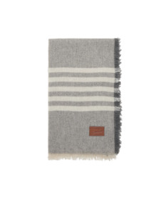 Sciarpa spigata in misto lana con frange 65x200 cm The Bridge – Mix Burro/Greige - foto 1