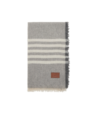 Sciarpa spigata in misto lana con frange 65x200 cm The Bridge – Mix Burro/Greige - foto 1