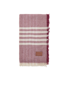 Sciarpa spigata in misto lana con frange 65x200 cm The Bridge – Mix Burro/Barolo - foto 1