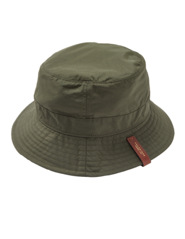 Cappello bucket impermeabile con logo in pelle The Bridge – Foresta/Marrone/Oro - foto 1