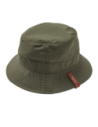 Cappello bucket impermeabile con logo in pelle The Bridge – Foresta/Marrone/Oro