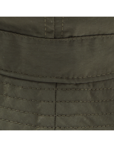 Cappello bucket impermeabile con logo in pelle The Bridge – Foresta/Marrone/Oro - foto 3