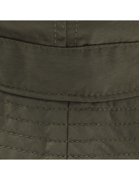 Cappello bucket impermeabile con logo in pelle The Bridge – Foresta/Marrone/Oro - foto 3