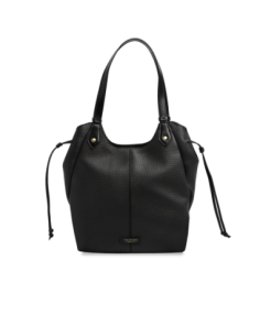 Borsa shopping in pelle martellata The Bridge Martina – Nero/Oro - foto 1