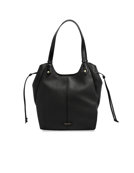 Borsa shopping in pelle martellata The Bridge Martina – Nero/Oro - foto 1