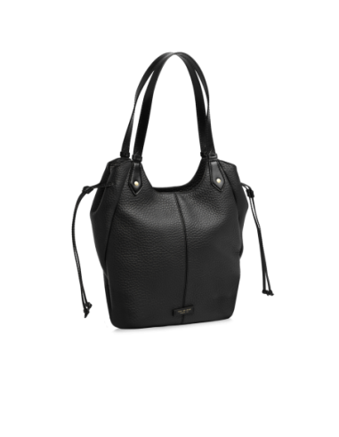 Borsa shopping in pelle martellata The Bridge Martina – Nero/Oro - foto 2
