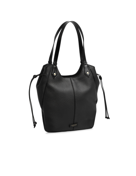 Borsa shopping in pelle martellata The Bridge Martina – Nero/Oro - foto 2