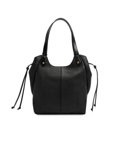 Borsa shopping in pelle martellata The Bridge Martina – Nero/Oro - foto 3