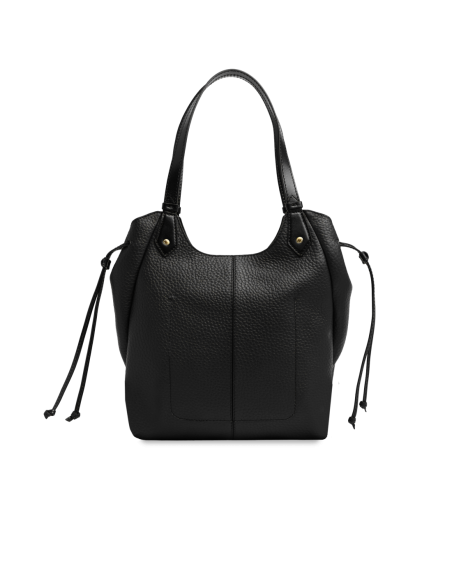 Borsa shopping in pelle martellata The Bridge Martina – Nero/Oro - foto 3