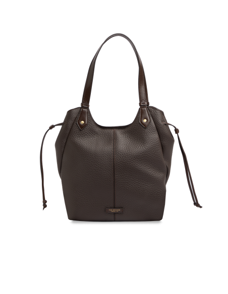 Borsa shopping in pelle martellata The Bridge Martina – Moka/Oro - foto 1