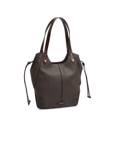 Borsa shopping in pelle martellata The Bridge Martina – Moka/Oro - foto 2