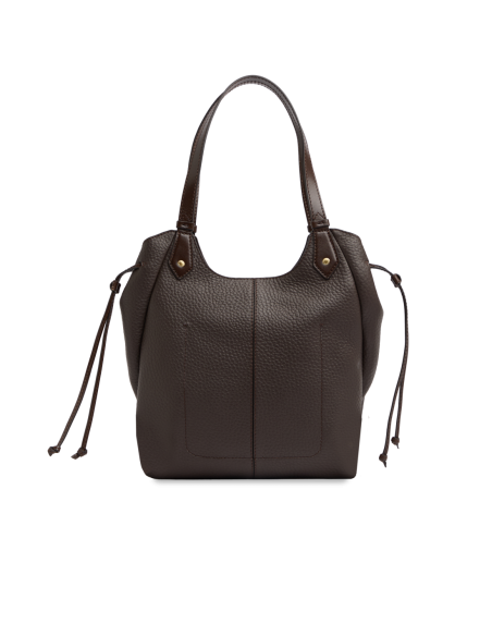 Borsa shopping in pelle martellata The Bridge Martina – Moka/Oro - foto 3