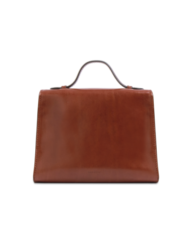 Borsa a mano in pelle con chiusura gioiello The Bridge Irene – Marrone/Oro - foto 3