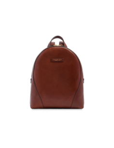 Zaino donna in pelle con zip The Bridge Magda – Marrone/Oro - foto 1