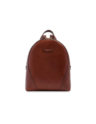 Zaino donna in pelle con zip The Bridge Magda – Marrone/Oro - foto 1