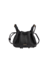 Borsa a tracolla con coulisse in pelle martellata The Bridge Martina – Nero/Oro Borsa a tracolla con coulisse in pelle martellata The Bridge Martina – Nero/Oro