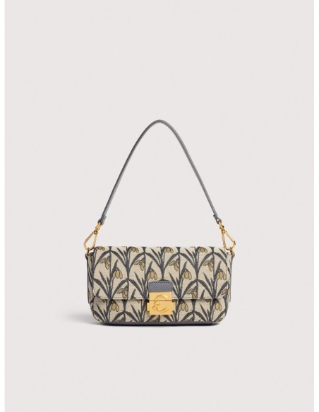 Borsa baguette in jacquard floreale Coccinelle C-Me Lock Medium – Multicolor Stove - foto 1