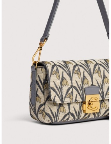 Borsa baguette in jacquard floreale Coccinelle C-Me Lock Medium – Multicolor Stove - foto 4