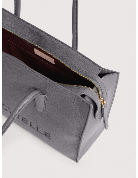 Borsa shopping in pelle con grana Coccinelle Myrtha26 Medium – Stove - foto 3