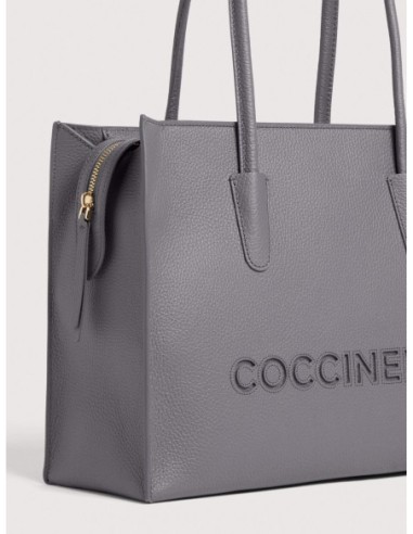 Borsa shopping in pelle con grana Coccinelle Myrtha26 Medium – Stove - foto 4