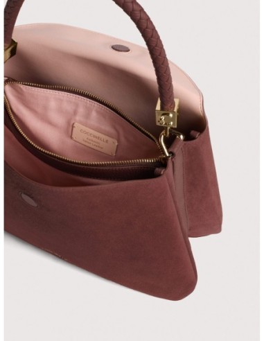 Borsa a mano in camoscio Coccinelle Tiggy Medium – Berry - foto 3