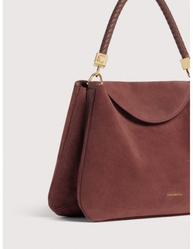 Borsa a mano in camoscio Coccinelle Tiggy Medium – Berry - foto 4
