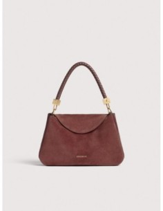 Borsa a mano in camoscio Coccinelle Tiggy Small – Berry - foto 1
