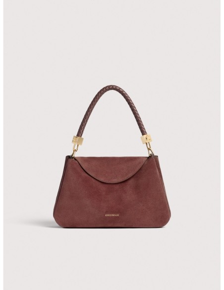 Borsa a mano in camoscio Coccinelle Tiggy Small – Berry - foto 1