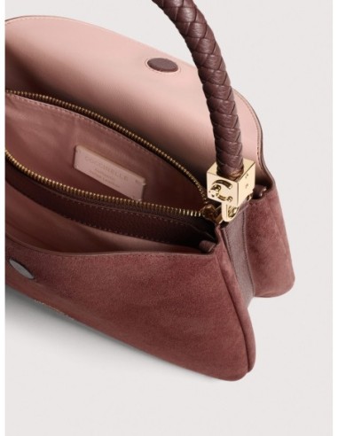 Borsa a mano in camoscio Coccinelle Tiggy Small – Berry - foto 3