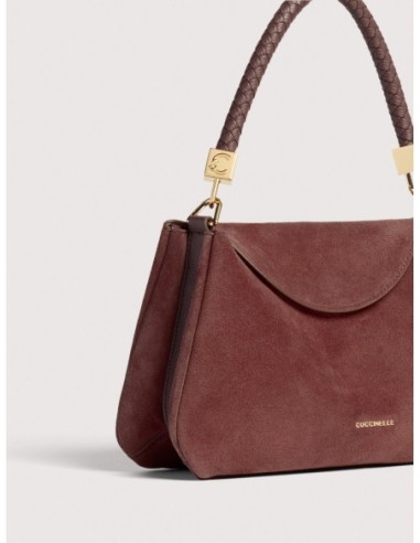 Borsa a mano in camoscio Coccinelle Tiggy Small – Berry - foto 4