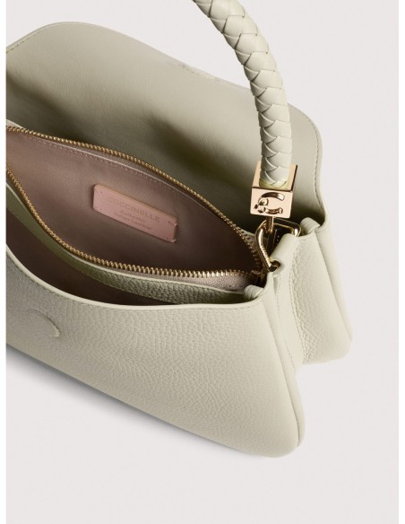Borsa a mano in pelle con grana Coccinelle Tiggy Small – Eucalipto - foto 3