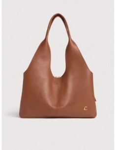 Borsa shopping in pelle con grana Coccinelle Nell Large – Cognac - foto 1