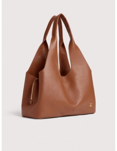 Borsa shopping in pelle con grana Coccinelle Nell Large – Cognac - foto 2