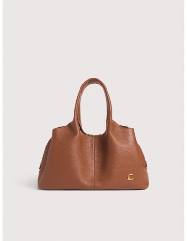 Borsa a mano in pelle con grana Coccinelle Nell Medium – Cognac - foto 1