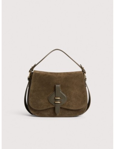 Borsa a mano in camoscio Coccinelle Mavery Medium – Fango - foto 1