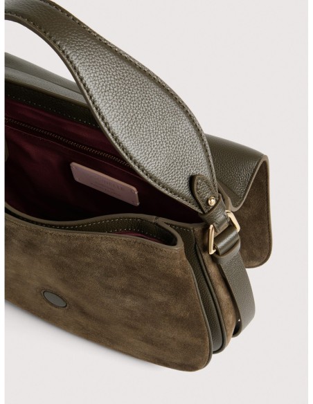 Borsa a mano in camoscio Coccinelle Mavery Medium – Fango - foto 3