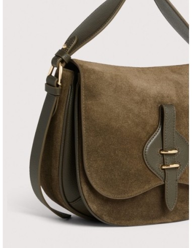Borsa a mano in camoscio Coccinelle Mavery Medium – Fango - foto 4