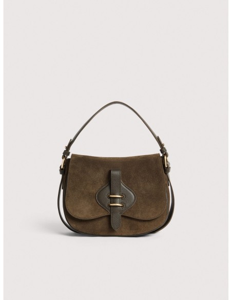 Borsa a mano in camoscio Coccinelle Mavery Small – Fango - foto 1