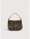 Borsa a mano in camoscio Coccinelle Mavery Small – Fango